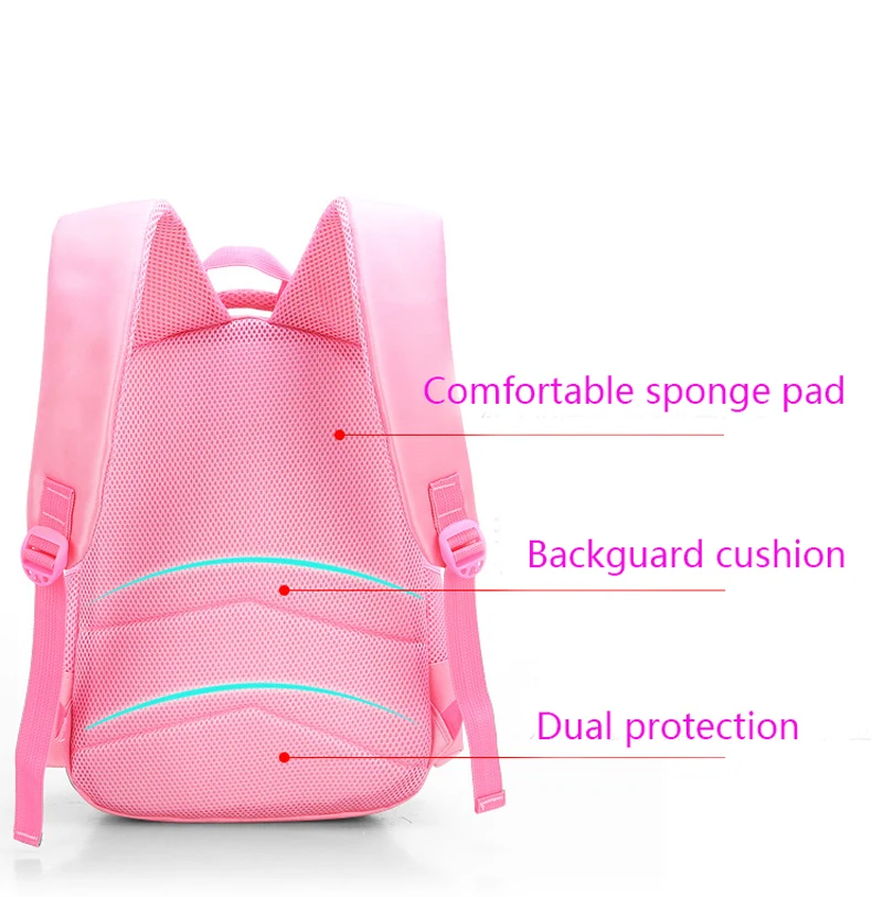 Mochila para niños, bolso escolar rosa con bonito gato para guardería, mochila para niñas, estudiantes y adolescentes, mochila escolar impermeable para primaria