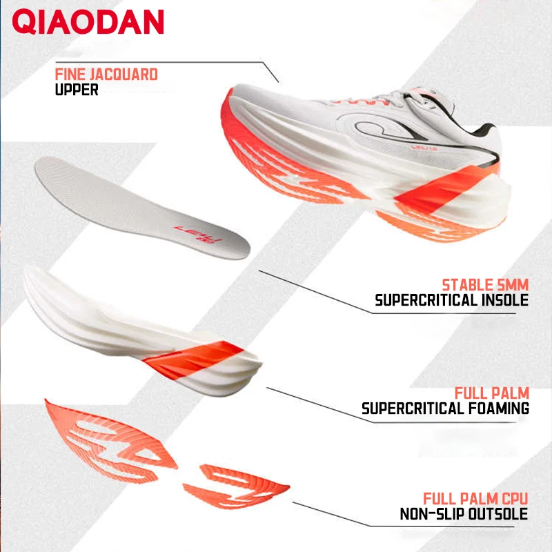 Zapatillas de Running QIAODAN TG1.0 para Hombre, Modelo 2026, para Maratón, con Amortiguación y Alto Rebote, para Entrenamiento de Distancia, QDB023253285