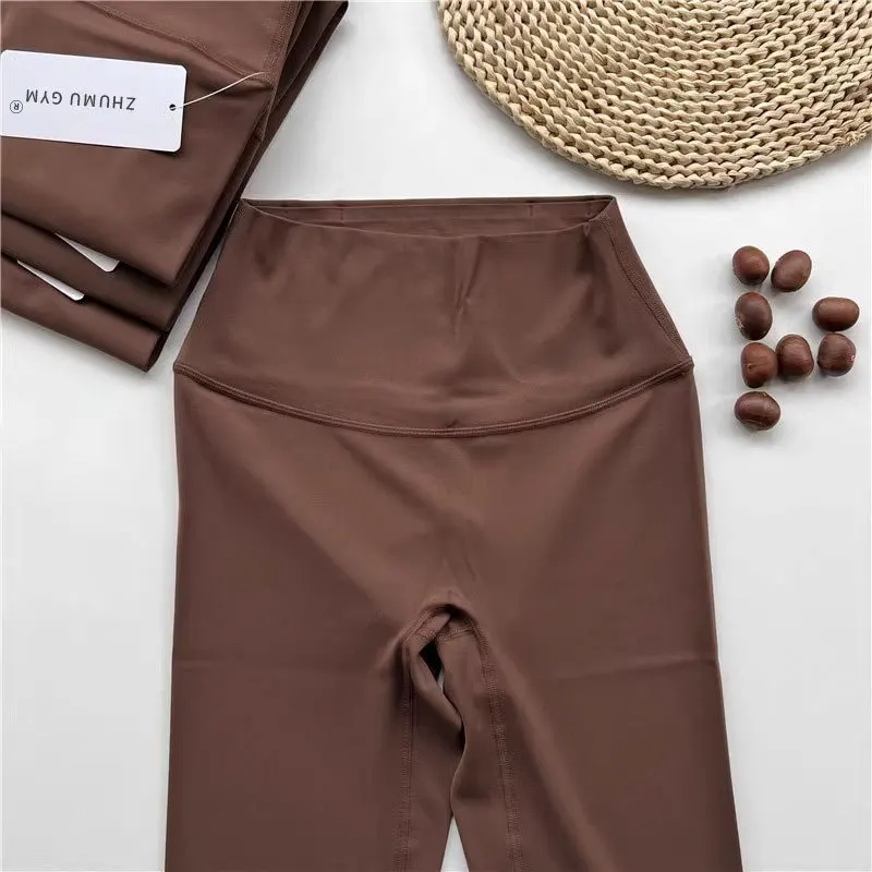 Mallas deportivas sin costuras para mujer, mallas elásticas de cintura alta para Yoga, gimnasio, trotar, secado rápido, Push Up, pantalones ajustados para mujer