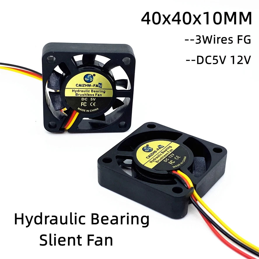 DC5V 12V 24V rodamiento hidráulico 4010 40MM ventilador 4CM 40*40*10mm ventilador para puente sur y norte Chip ventilador de refrigeración de impresora 3D 3 pines FG