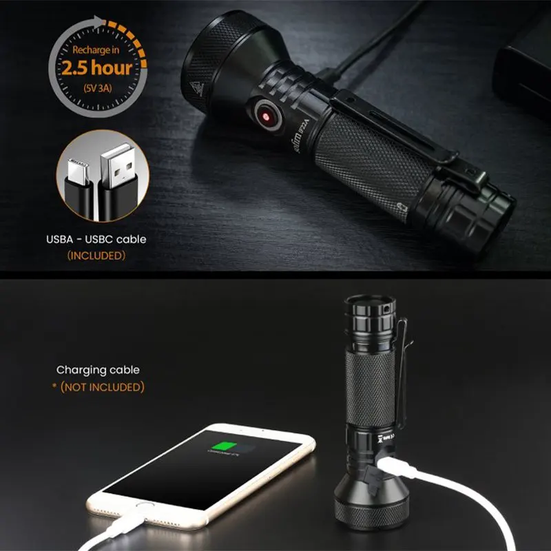 Sofirn IF22A 21700 USB C linterna LED potente recargable SFT40 2100lm 680M antorcha de carga inversa