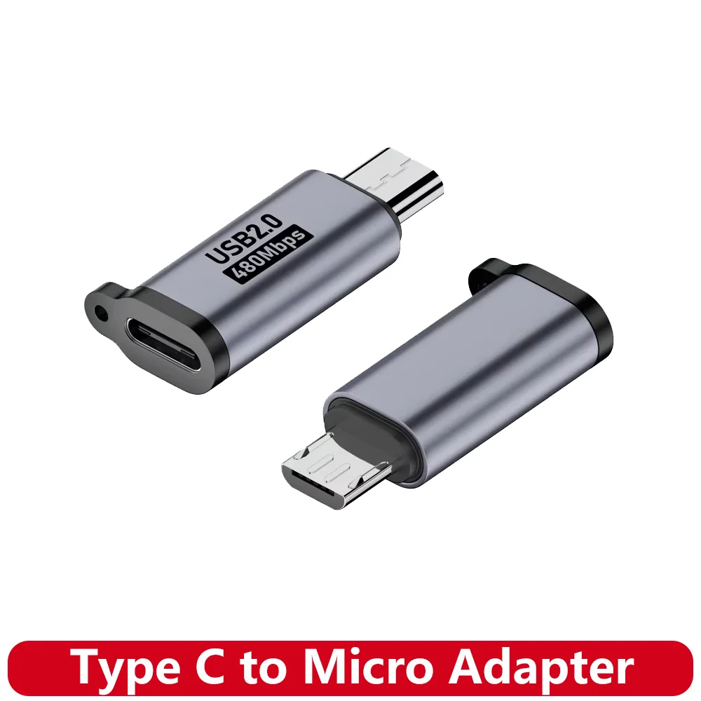 Adaptador USB Tipo-C, Convertidor de Tipo C a Micro USB Macho a USB C Hembra para Xiaomi Samsung, Cable de Datos para Cargador, Adaptador USBC USB C