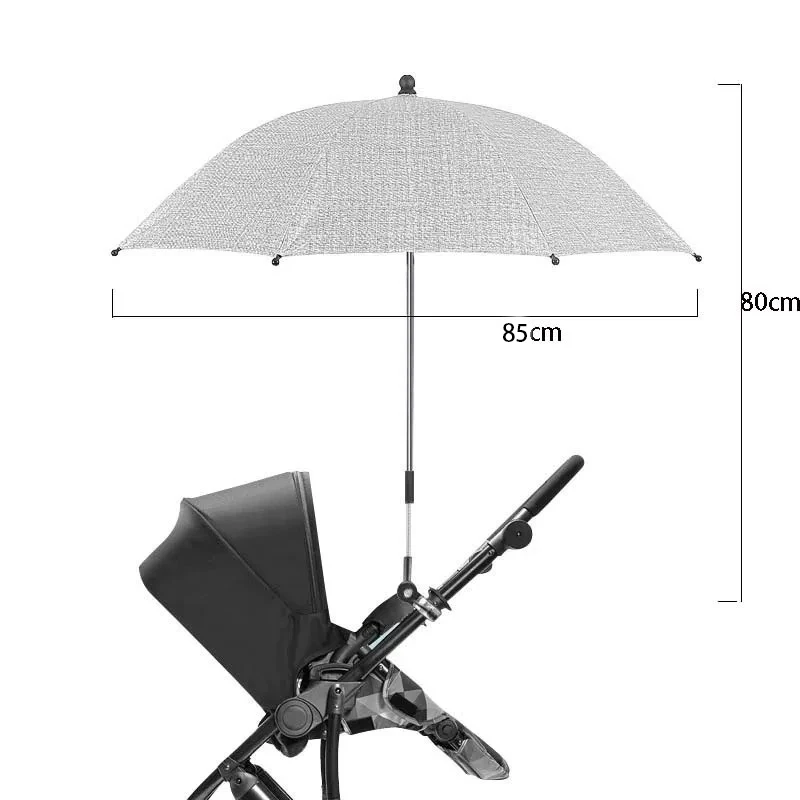 Sombrilla plegable para cochecito de bebé, Parasol Universal ajustable de 360 grados, protección contra la lluvia y el sol, UV，sombrilla plegable para cochecito de bebe，sombrilla carro bebe