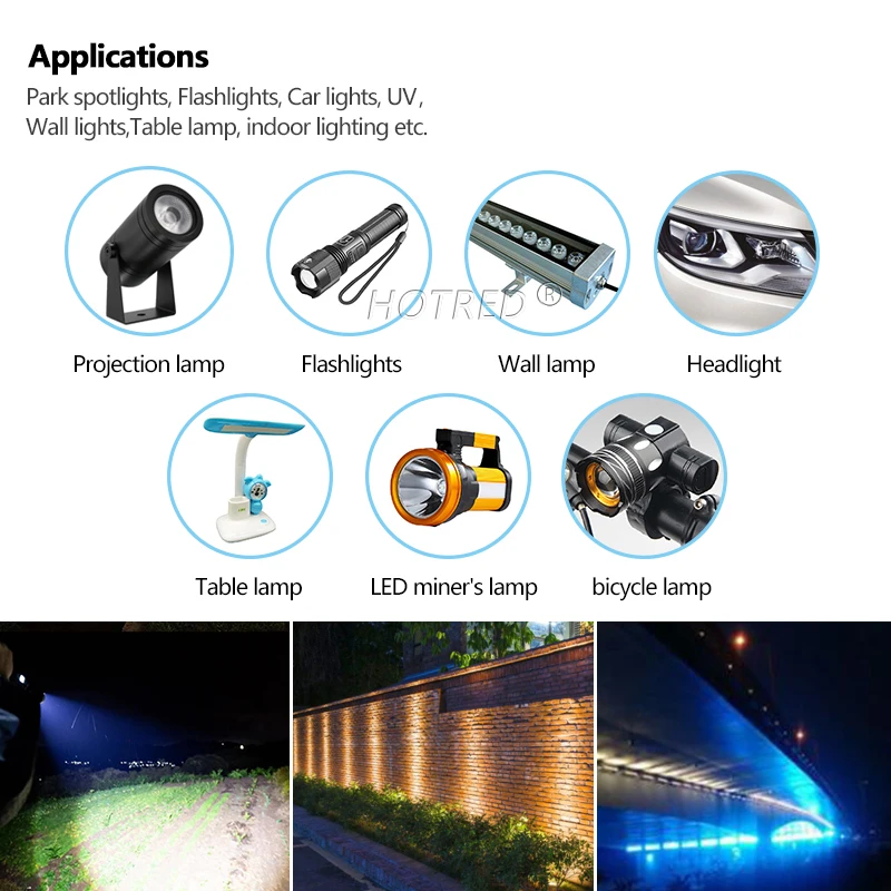 LED de alta potencia 5w10W 5050 XLM T6 XMLL2 5050-L2 diodos de Chip 3V 3,7 V piezas de linternas DIY para accesorios de bicicleta y coche faro