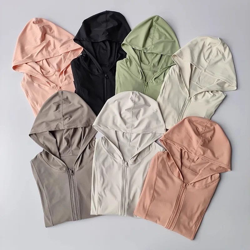 Chaquetas con capucha para correr para mujer, abrigo de ciclismo, ropa de Yoga, camisa para trotar, medias finas, ropa deportiva para exteriores