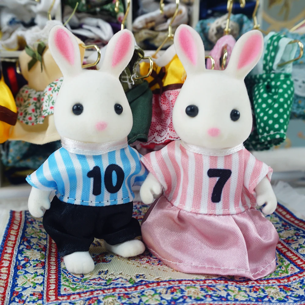 Vestido de casa de muñecas para muñeca, ropa familiar de animales del bosque, ropa de moda diaria, trajes casuales, chaleco, camisa, falda, pantalones, 1:12