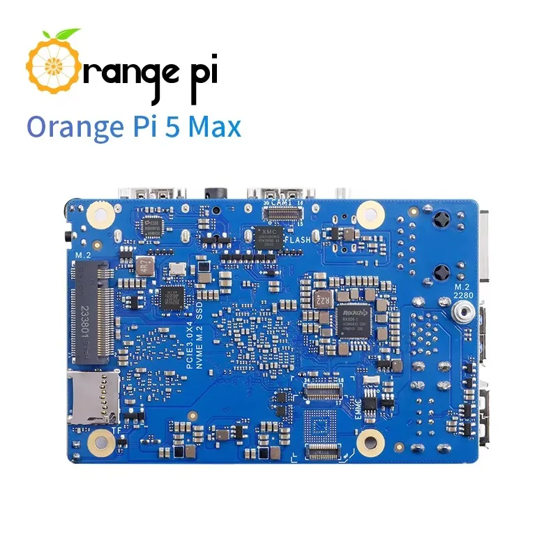 BoMaS Orange Pi 5 Max, Computadora de Placa Única, 8GB RAM LPDDR5, Chip RK3588, M.2 PCIE, LAN 2.5G, WiFi+BT, Placa de Desarrollo Orangepi 5 MAX