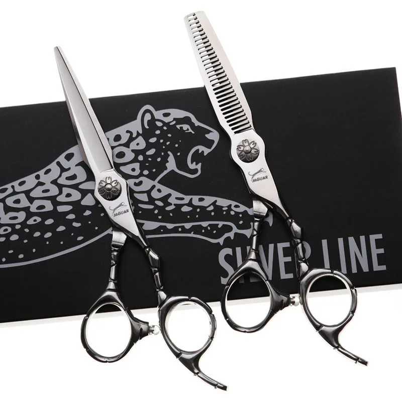 Juego de tijeras de peluquería profesionales de 6 pulgadas, tijeras de peluquero de corte + adelgazamiento, tijeras de pelo con personalidad de alta calidad, 30 dientes