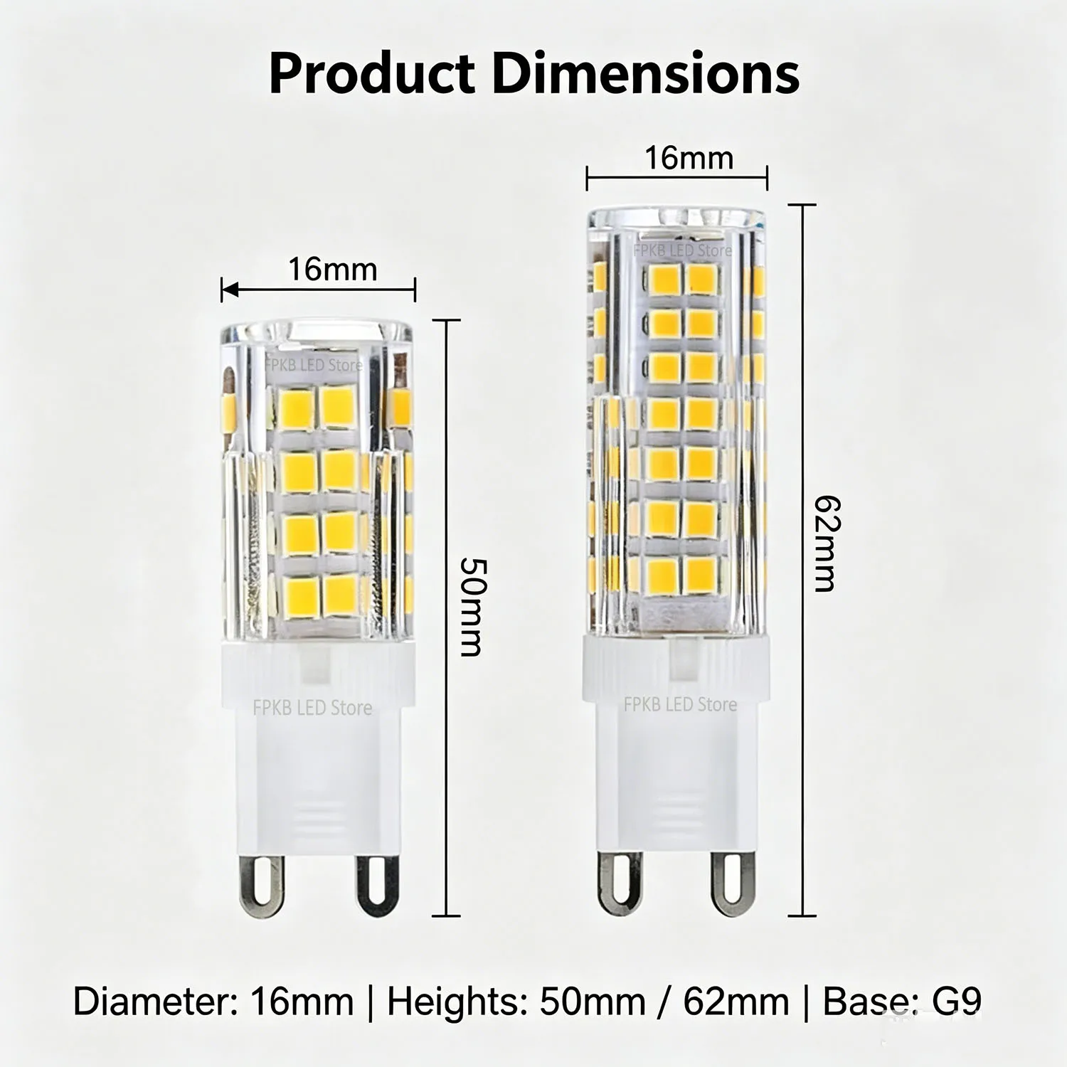 Lámpara LED G9 de 7W, 9W, 12W, 15W, 18W, AC 220V, Bombilla LED SMD 2835, Reemplazo de Lámpara Halógena de 30/40W, Luz LED Tipo Maíz para el Hogar