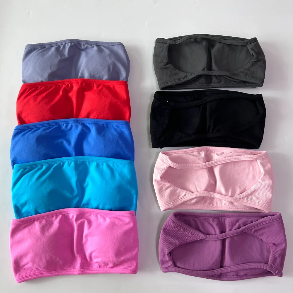 Pericic-Sujetador deportivo Bandeau con tirantes y espalda descubierta para mujer, camiseta sin mangas para Yoga, Top de gimnasio Sexy para entrenamiento y Fitness