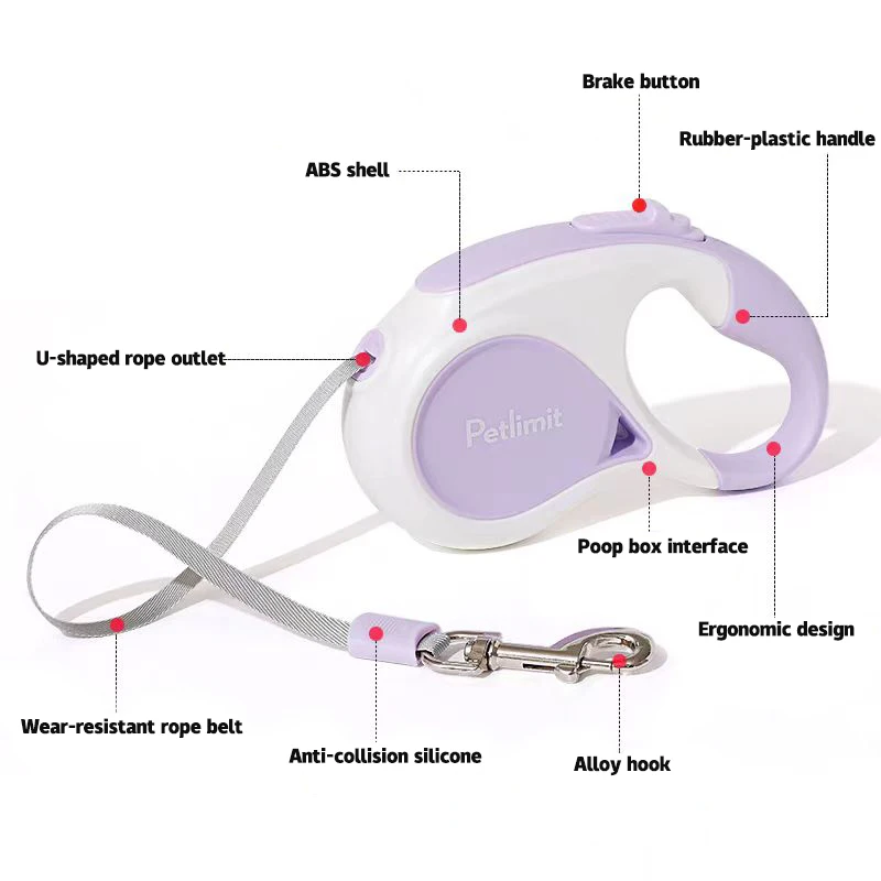 Correa retráctil automática para perros, cuerda extensible de 3M/5M para viajes al aire libre, caminar, senderismo, perros pequeños, cuerda de tracción, plomo para gatos