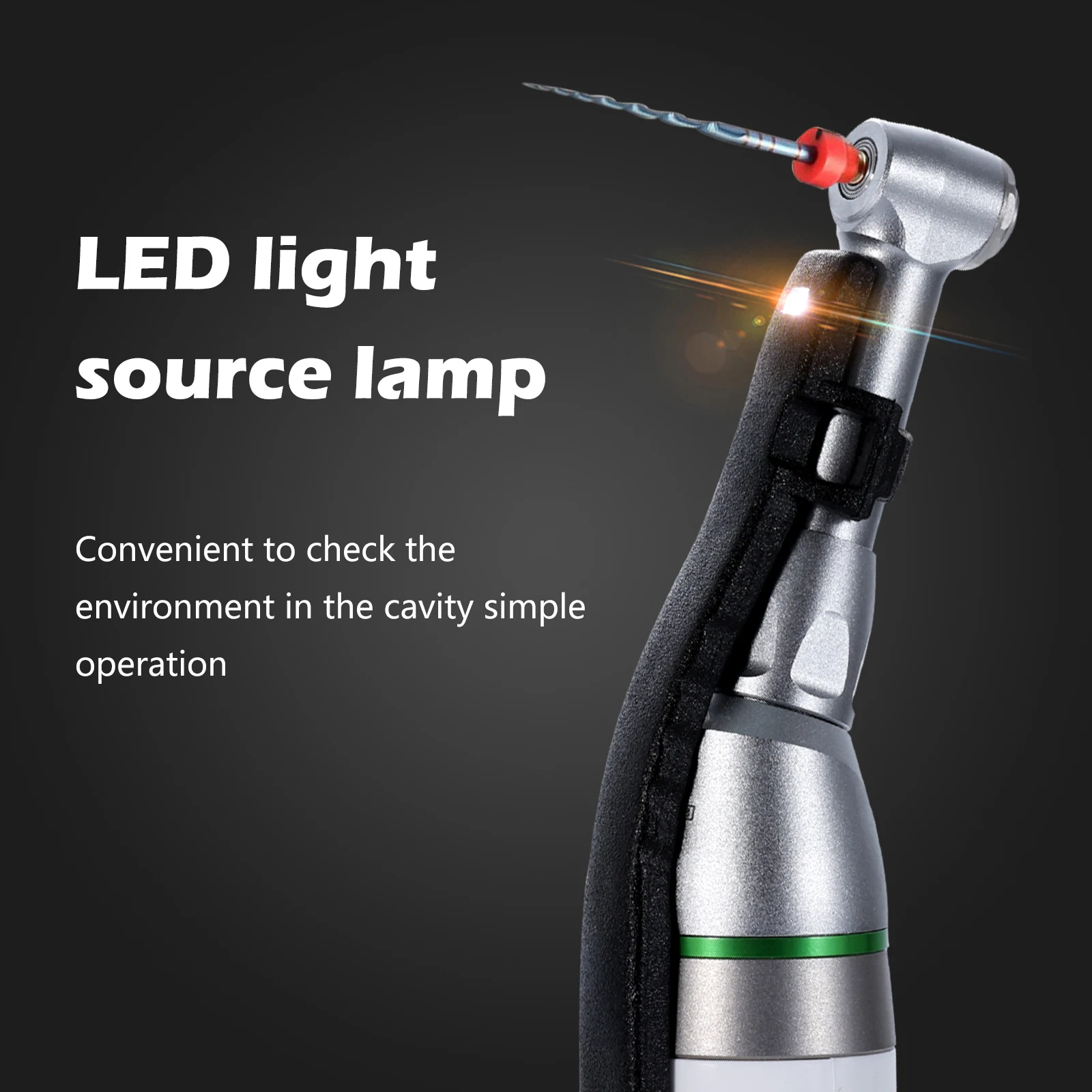 SANDENT Dental Endodoncia Inalámbrico LED Endo Motor 16:1 Contraángulo Pieza de Mano para Terapia de Canal radicular