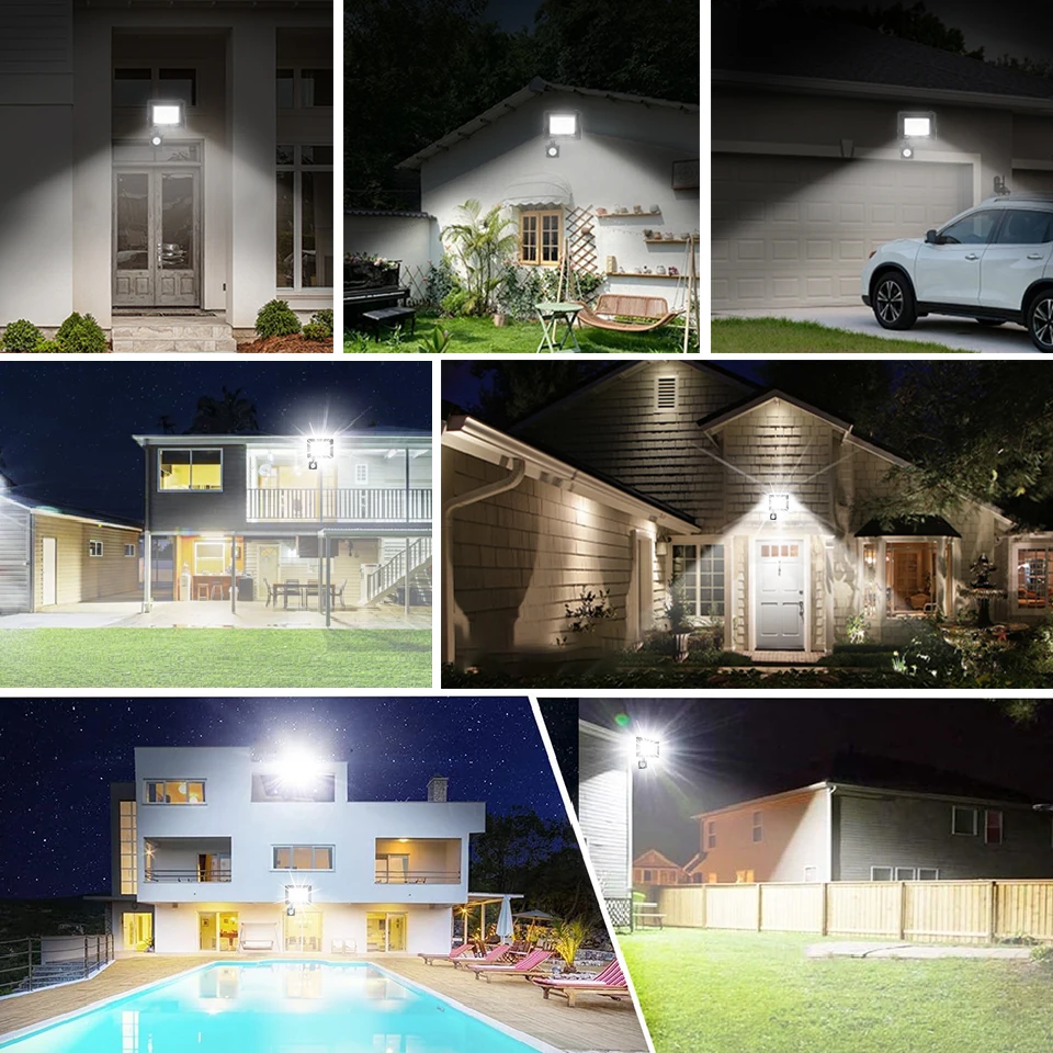 Reflector LED con Sensor de movimiento, foco Exterior impermeable, lámpara de pared, AC220V, AC110V, 10W-300W
