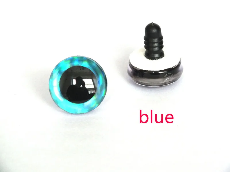 20 piezas, 12 tipos de colores, 9mm, 12mm, 14mm, 16mm, 18mm, 20mm, 25mm, 30mm, 35mm, ojos de juguete trapezoidal, ojos de muñeca de seguridad coloridos 3D para manualidades DIY