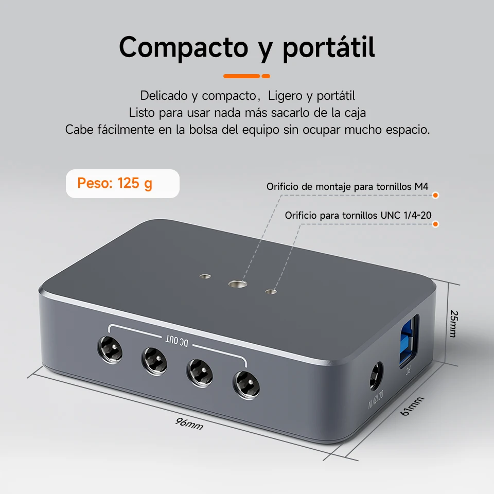 Svbony SV241 Astronomy Micro DC + USB HUB Box USB3.1 Salida de lectura de alta velocidad y interfaz tipo C para astrofotografía
