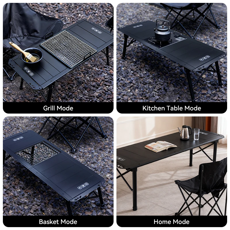 WESTTUNE Mesa IGT para exteriores IGT 5 unidades Mesa de camping de aleación de aluminio Escritorio plegable portátil para picnic RV Viaje Patio Patio Barbacoa