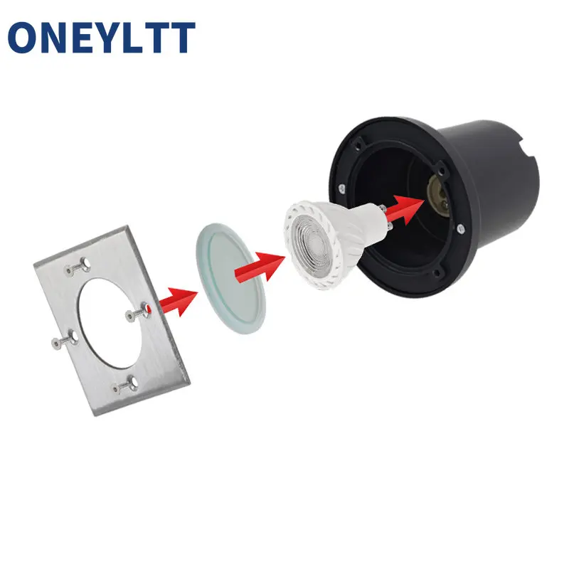 Lámpara de suelo de luz LED subterránea GU10, foco de tierra para exteriores, paisaje, camino de jardín, lámpara enterrada para carcasa de bombilla gu10, envío gratis