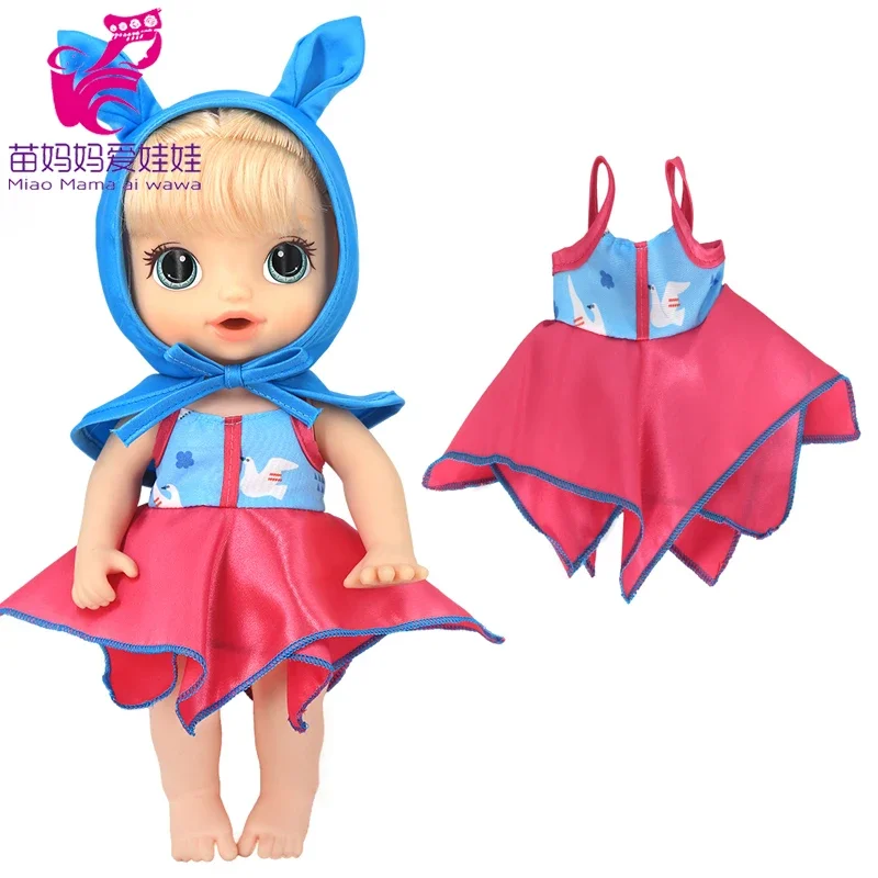 Ropa de muñeca de silicona de goma de 30 Cm, vestido de flores para muñeca bebé de 12 ", traje de baño para niños y niñas, regalo de Navidad