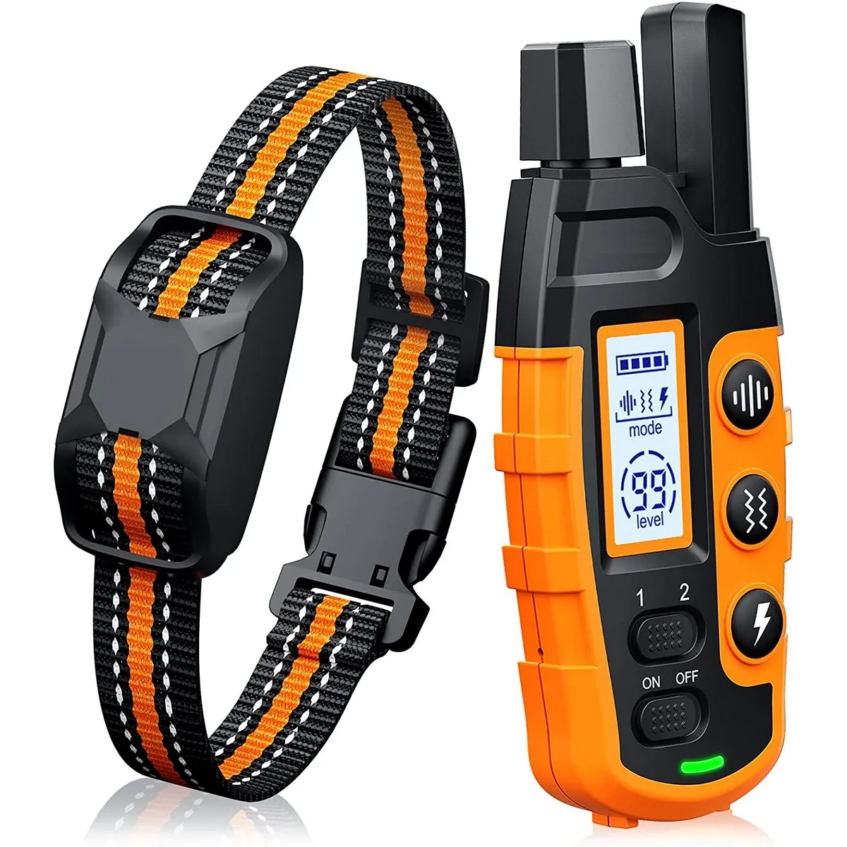 Collar de entrenamiento para perros de 3300 pies con control remoto, recargable, resistente al agua, con pitido, vibración, choque, entrenamiento de mascotas de alta calidad