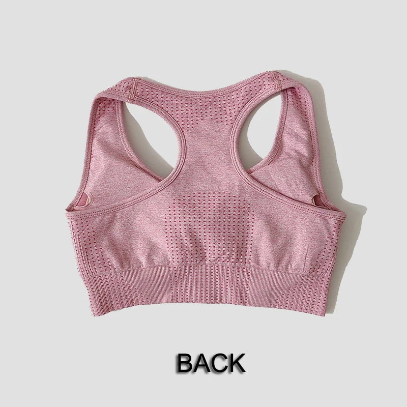 Top Deportivo Sin Costuras para Gimnasio, Fitness, Running, Yoga, con Relleno y Efecto Push-Up para Mujer
