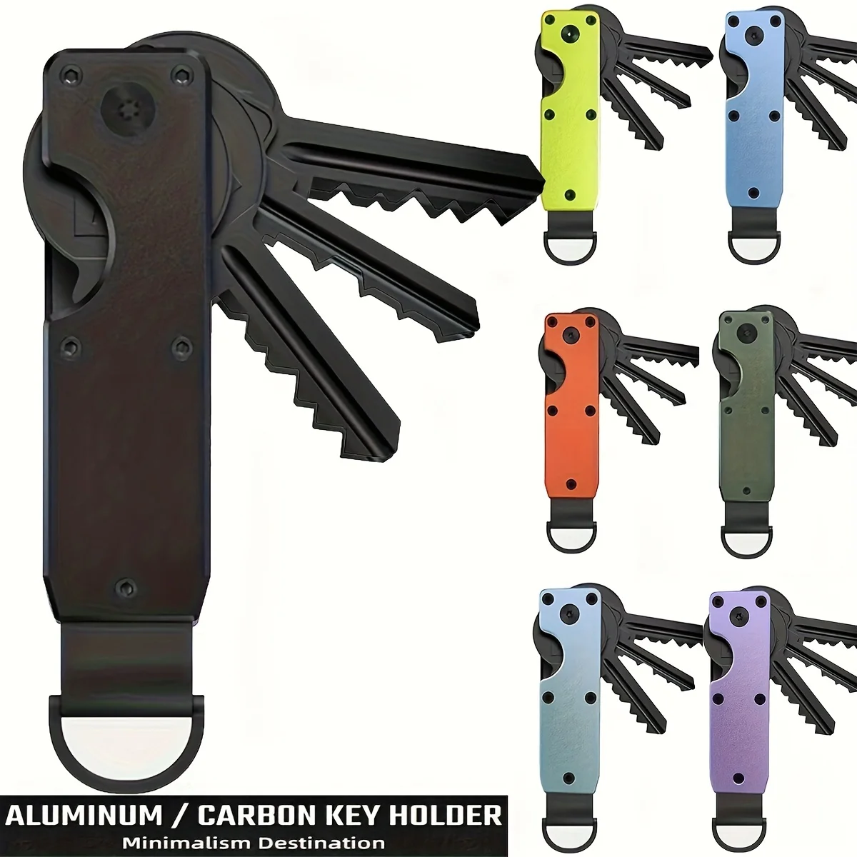 Organizador de llaves, soporte compacto, llavero de Metal, estuche para llaves minimalista, protege 2-6 llaves