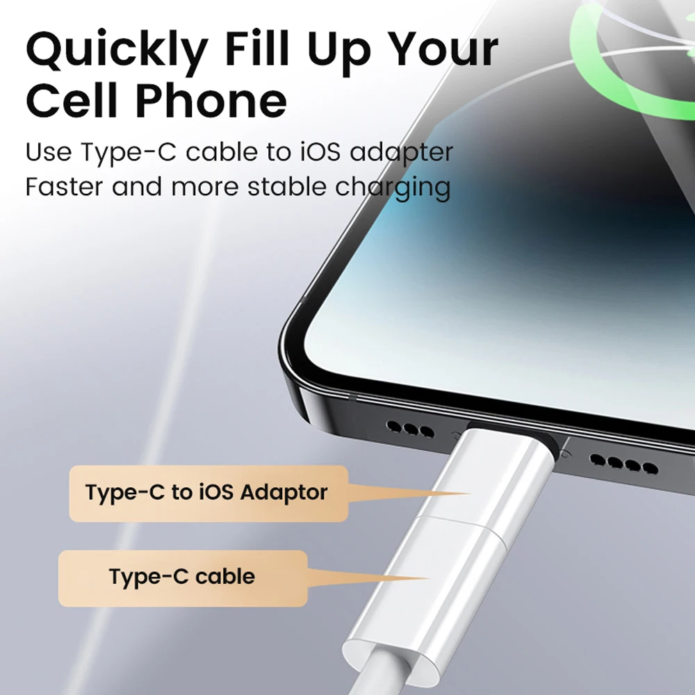 2 uds USB C a Lightning adaptador Lightning hembra a tipo C macho convertidor conector de carga de alta velocidad para iPhone 15 16