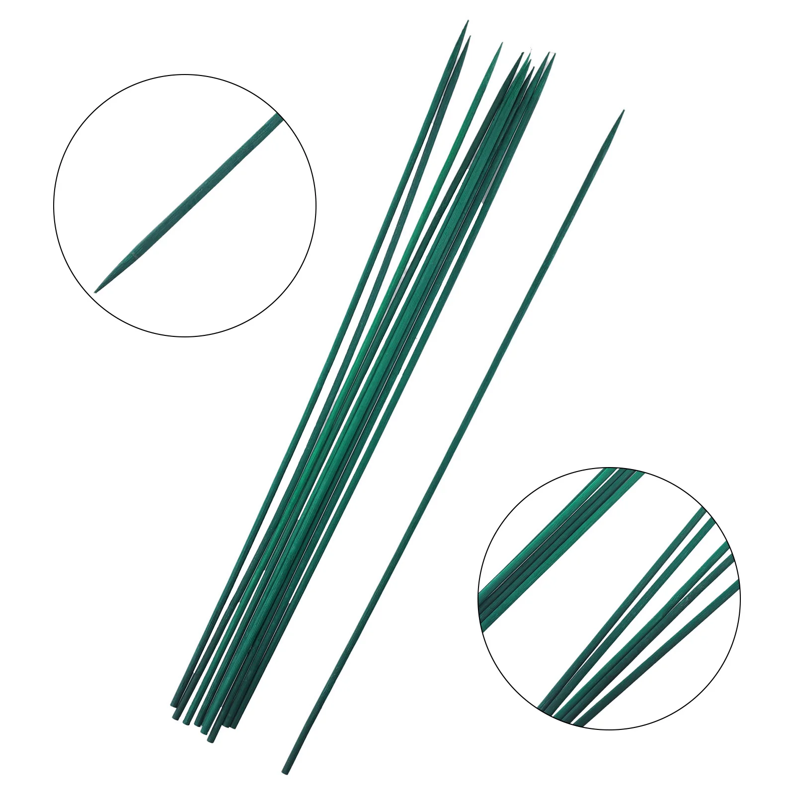40cm Green Plant Support Sticks Canes para jardín de flores
