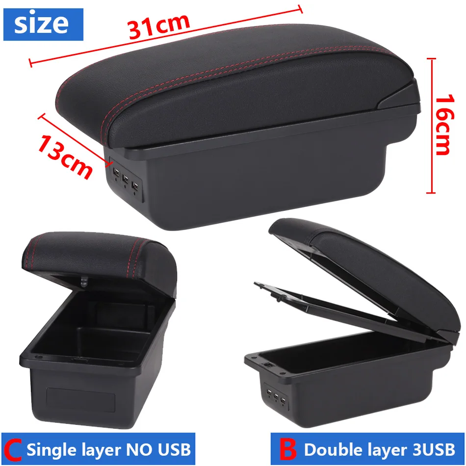 Para Suzuki Swift caja de reposabrazos para Suzuki Swift reposabrazos de coche accesorios de coche detalles interiores caja de almacenamiento piezas de reequipamiento 2005-2023