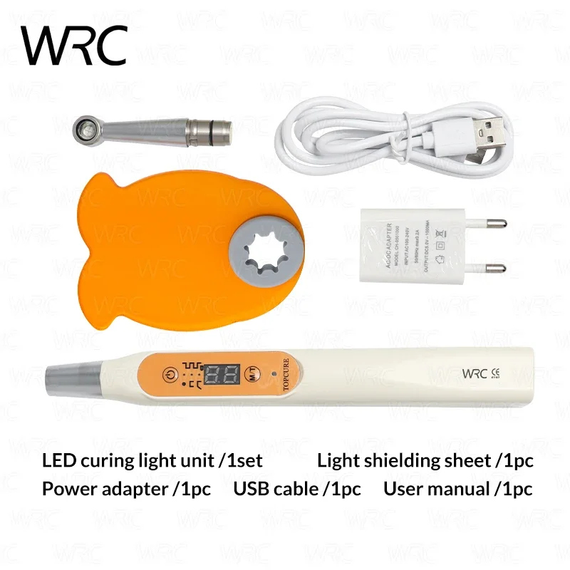 Lámpara de Curado Dental LED Inalámbrica de Alta Potencia 385-515nm, 4 Modos, Recargable por USB, Batería de Litio de 2200mA, Lámpara de Curado de Resina para Dentistas