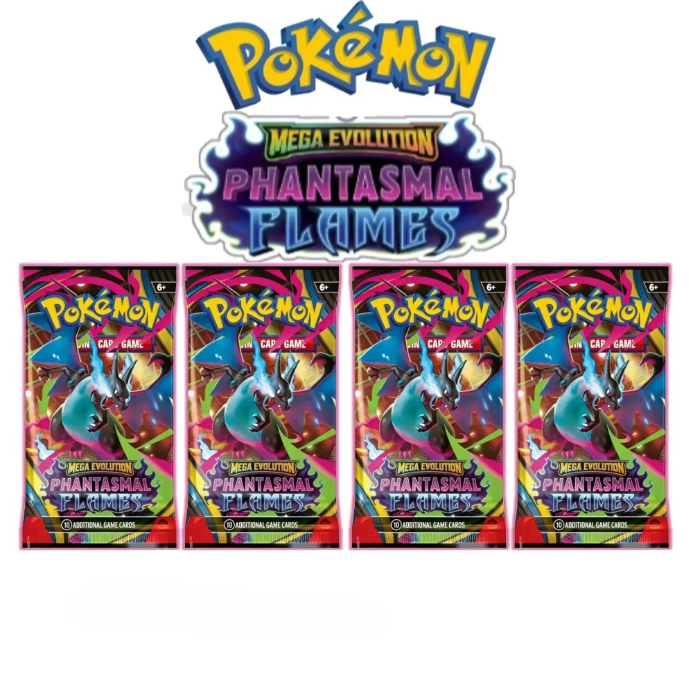 Divertido 4 paquetes de 40 Uds. De tarjetas de Pokémon violeta escarlata, evolución prismática, refuerzo en inglés, colección comercial de batalla, regalo para niños