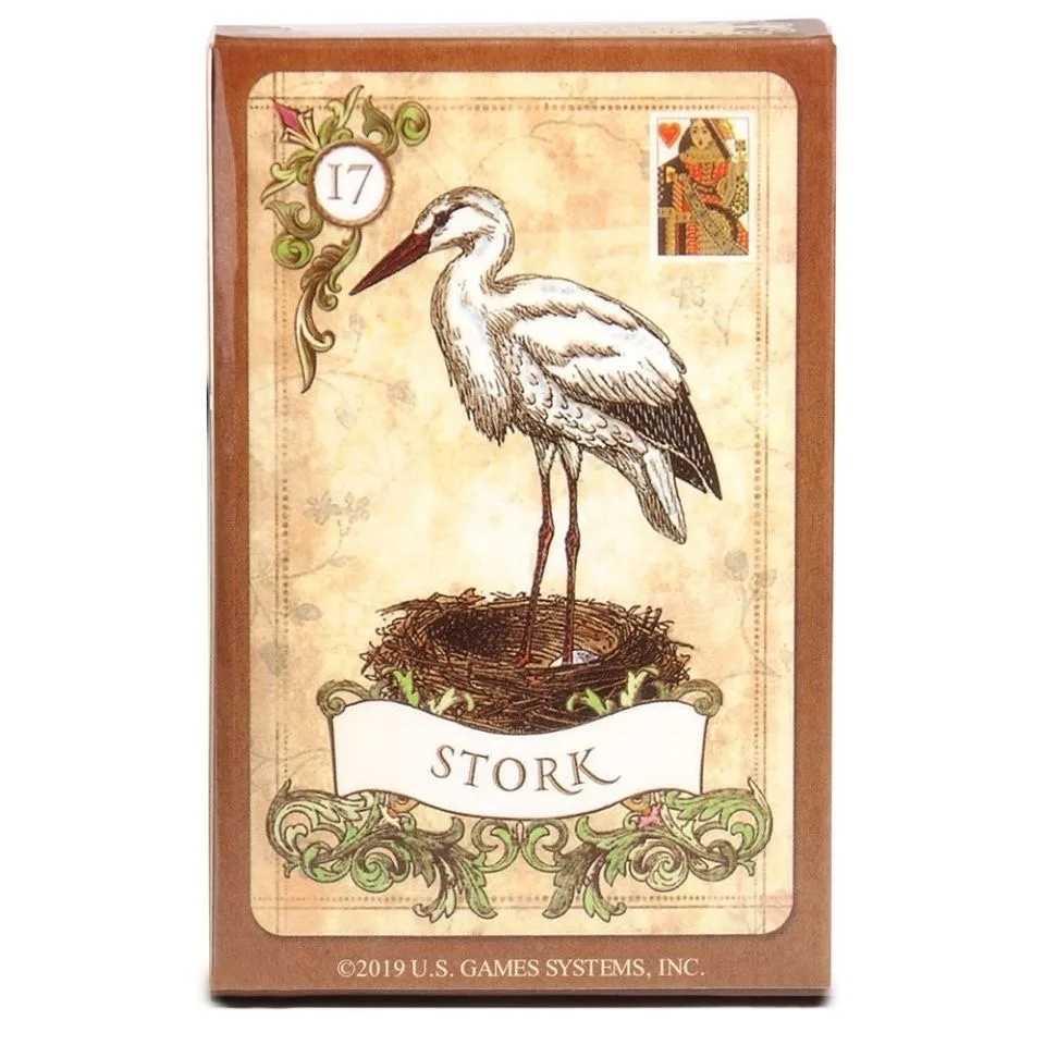 Cartas de adivinación Lenormand de estilo antiguo, versión en inglés, 38 cartas de oráculo, juegos de mesa de adivinación, cartas de juego