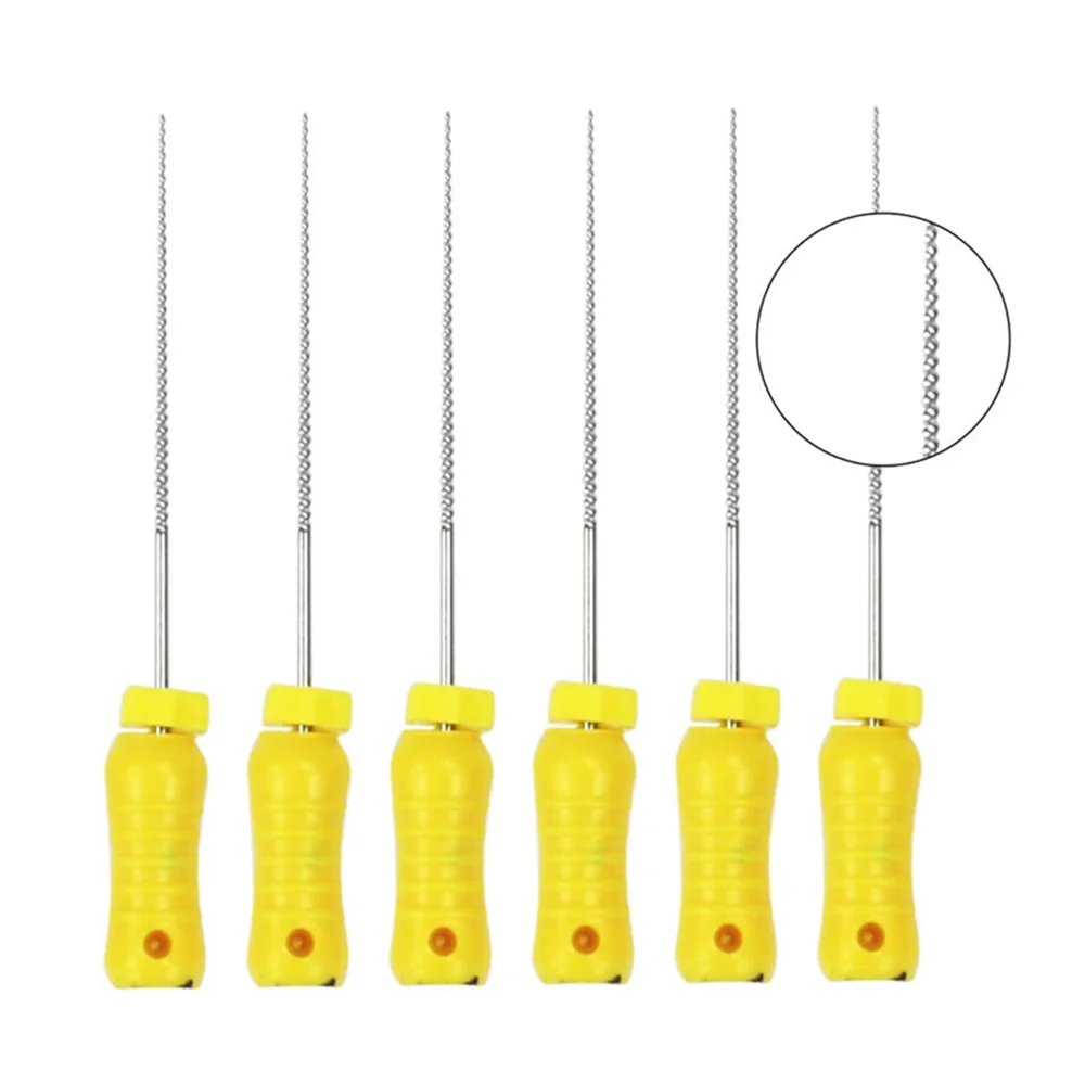 6 unids/pack de limas dentales Endo uso manual limas K taladros de tratamiento de conducto radicular de acero inoxidable instrumentos endodónticos