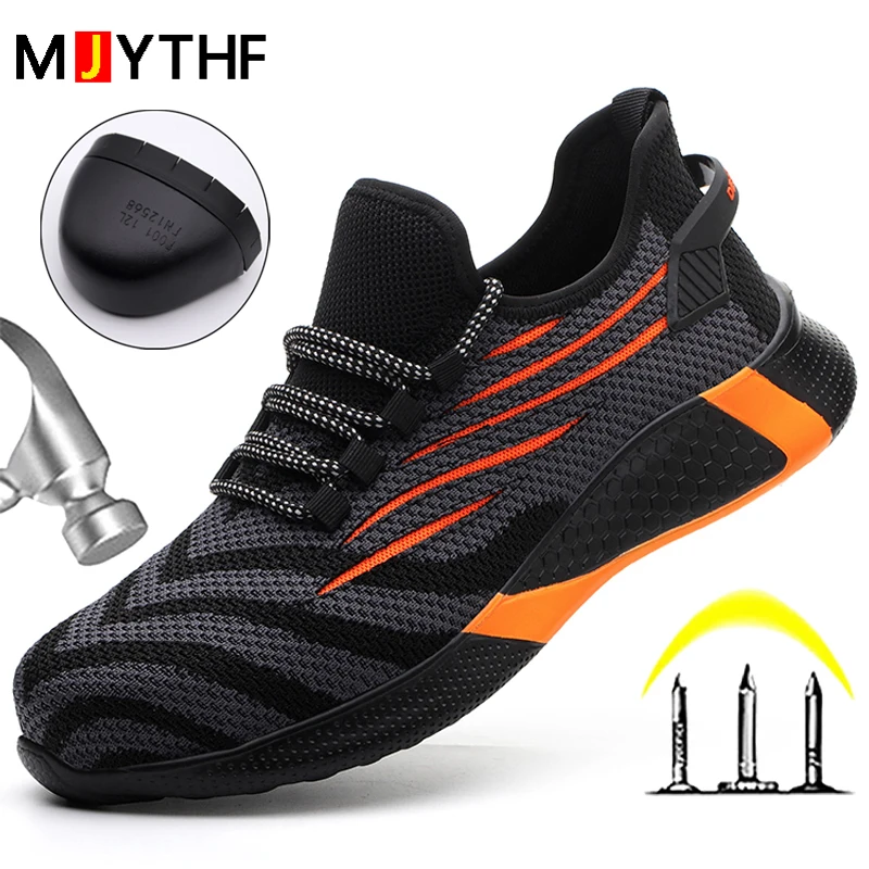 Zapatos de seguridad de talla grande 49 50 para hombres y mujeres, zapatos de trabajo antigolpes, zapatos protectores antipinchazos, zapatillas con punta de acero, zapatos para hombres