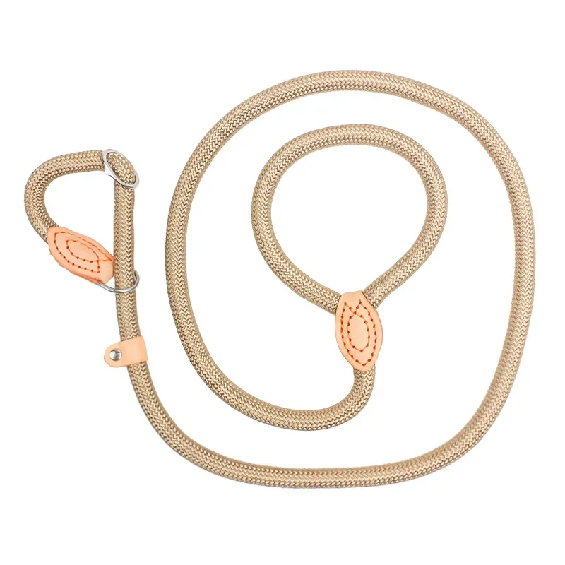 Correa para caminar para perros, cuerda antideslizante, correa de plomo, cuerda trenzada resistente, Collar de bucle ajustable, correas de entrenamiento para perros grandes