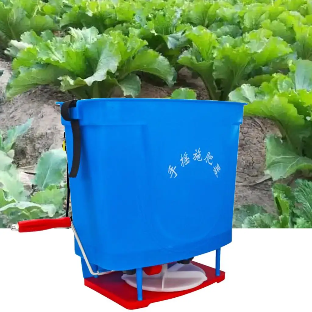 Esparcidor de estiércol Manual, sembradora de manivela, herramienta de fertilización de maíz y verduras para mochila de jardín, árboles frutales, granja de verduras