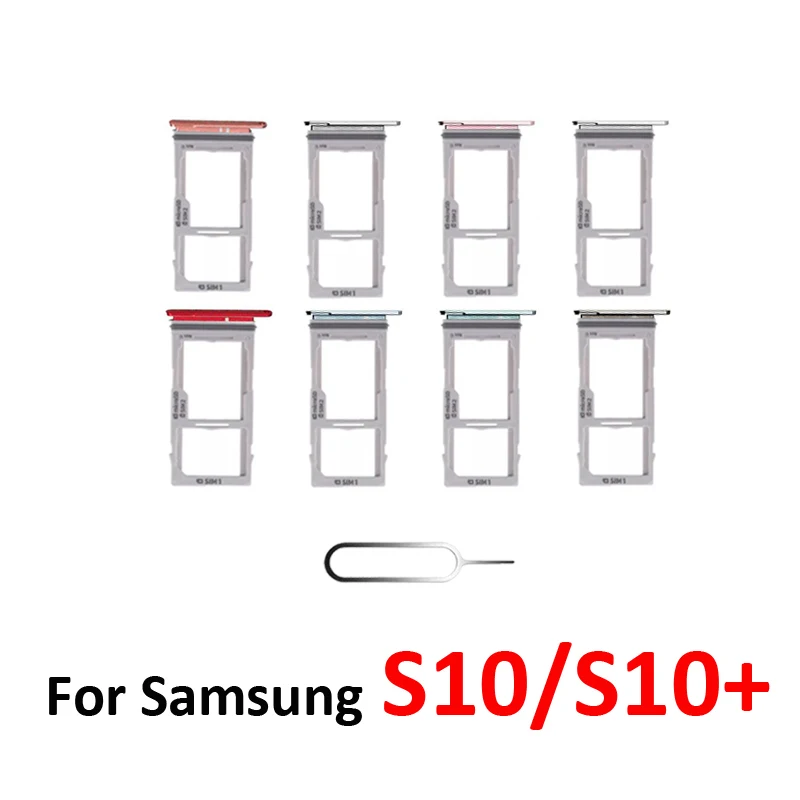 Para Samsung S10 G973F G973, Nueva Bandeja de Tarjeta SIM, Carcasa con Ranura para Tarjeta Micro SD, Compatible con S10 Plus S10+ G975F G975