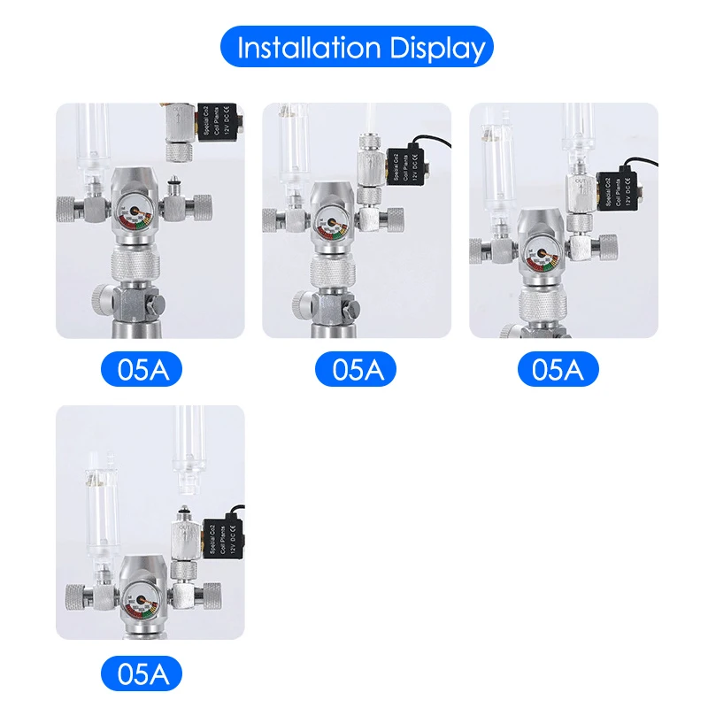 Válvula Solenoide para acuario, regulador de sistema de CO2, accesorios para acuario, válvula magnética eléctrica de baja temperatura para pecera DC12V