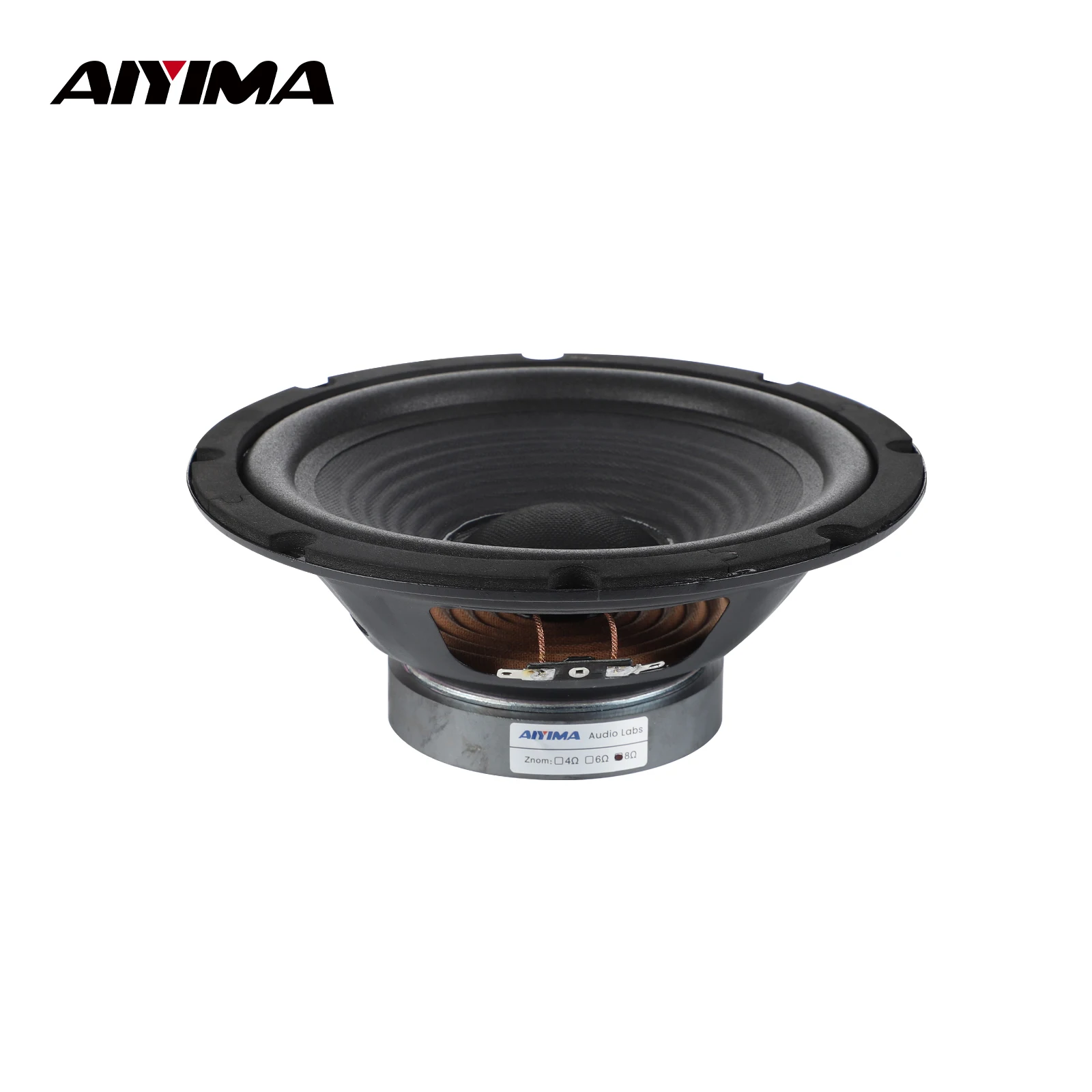 AIYIMA 1 unidad Altavoz de rango medio y graves de 8 pulgadas, 8 ohmios, 50W, núcleo de 35 mm, imán de 100 mm, altavoz de audio, woofer, amplificador para el hogar