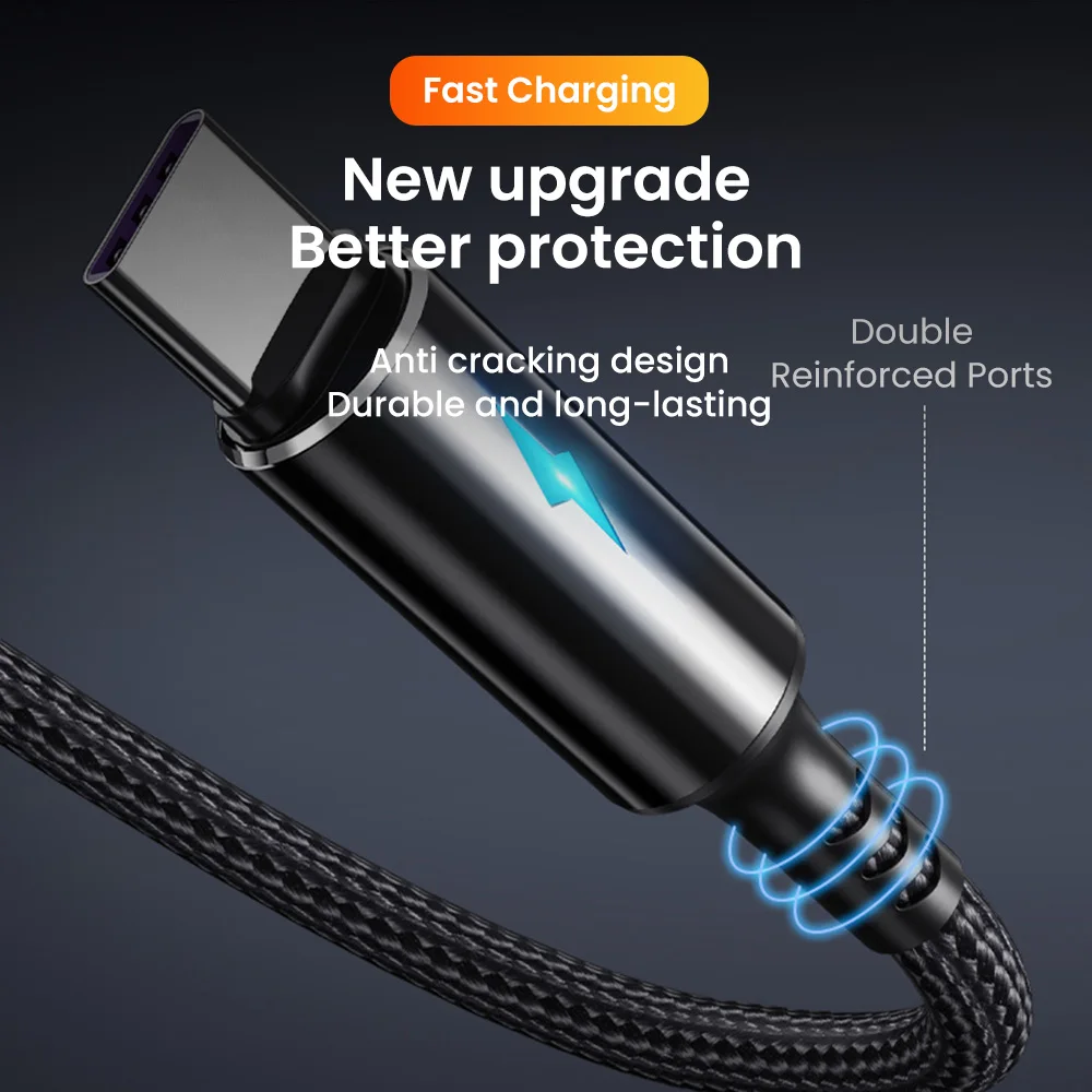 Cable USB tipo C corto de 25cm Cable Micro USB de datos 3A para iPhone Huawei Xiaomi Power Bank cable de datos de carga rápida