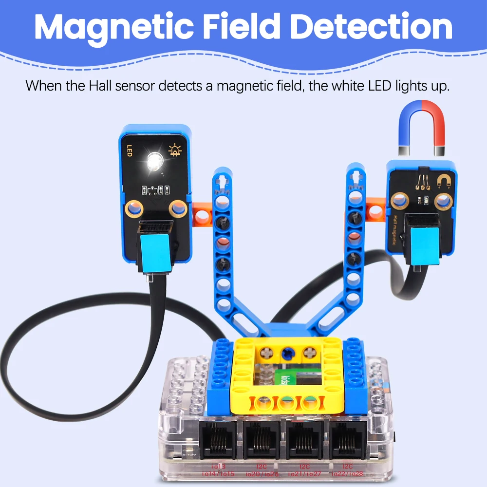 Kit de Estación Meteorológica Mini Kidsbits, Bloques de Construcción Electrónicos STEM Compatibles con Bloques Lego para Arduino UNO, Pico y ESP32 IDE