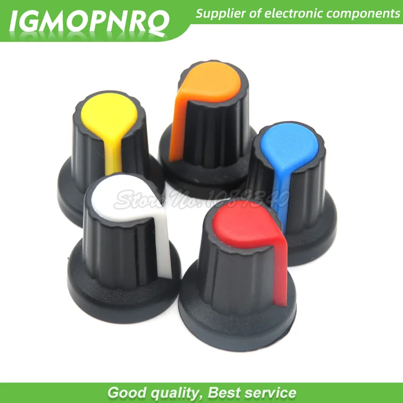 1000 Uds WH148 perilla de potenciómetro amarillo naranja azul blanco rojo cap15X17mm AG2 perilla IGMOPNRQ