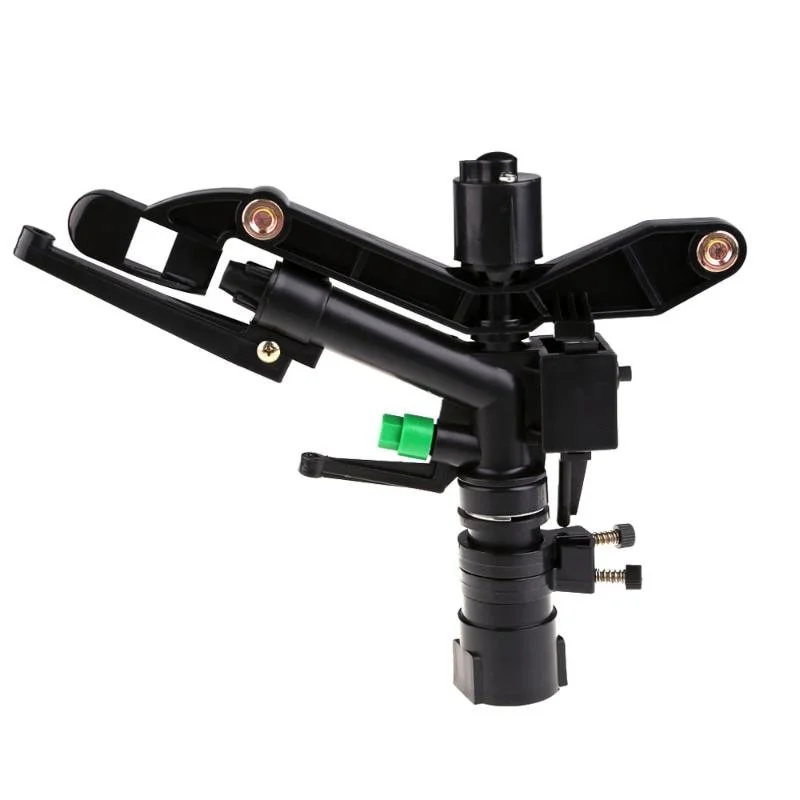 Sistema de riego por aspersión de impacto, Conector de 1 pulgada, para césped, agricultura, color negro, 1 unidad