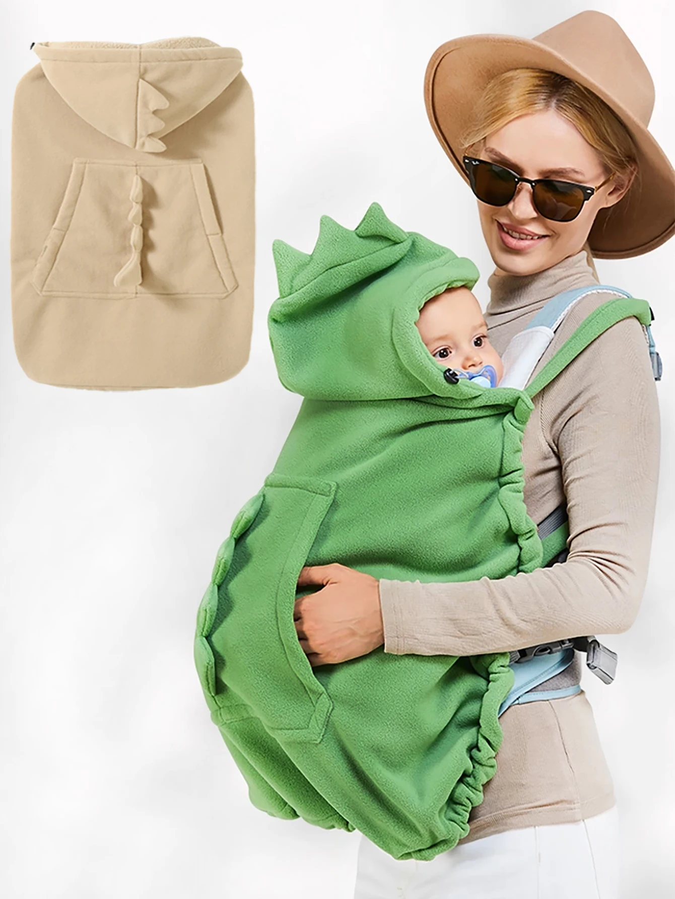 1 edredón para parabrisas con taburete de cintura para portabebés, adecuado para diversas ocasiones, capa de dinosaurio de color puro, manta para parabrisas de bebé súper suave y cómoda, manta para cochecito con abrazos frontal multifuncional a prueba de viento, regalo perfecto para bebés.