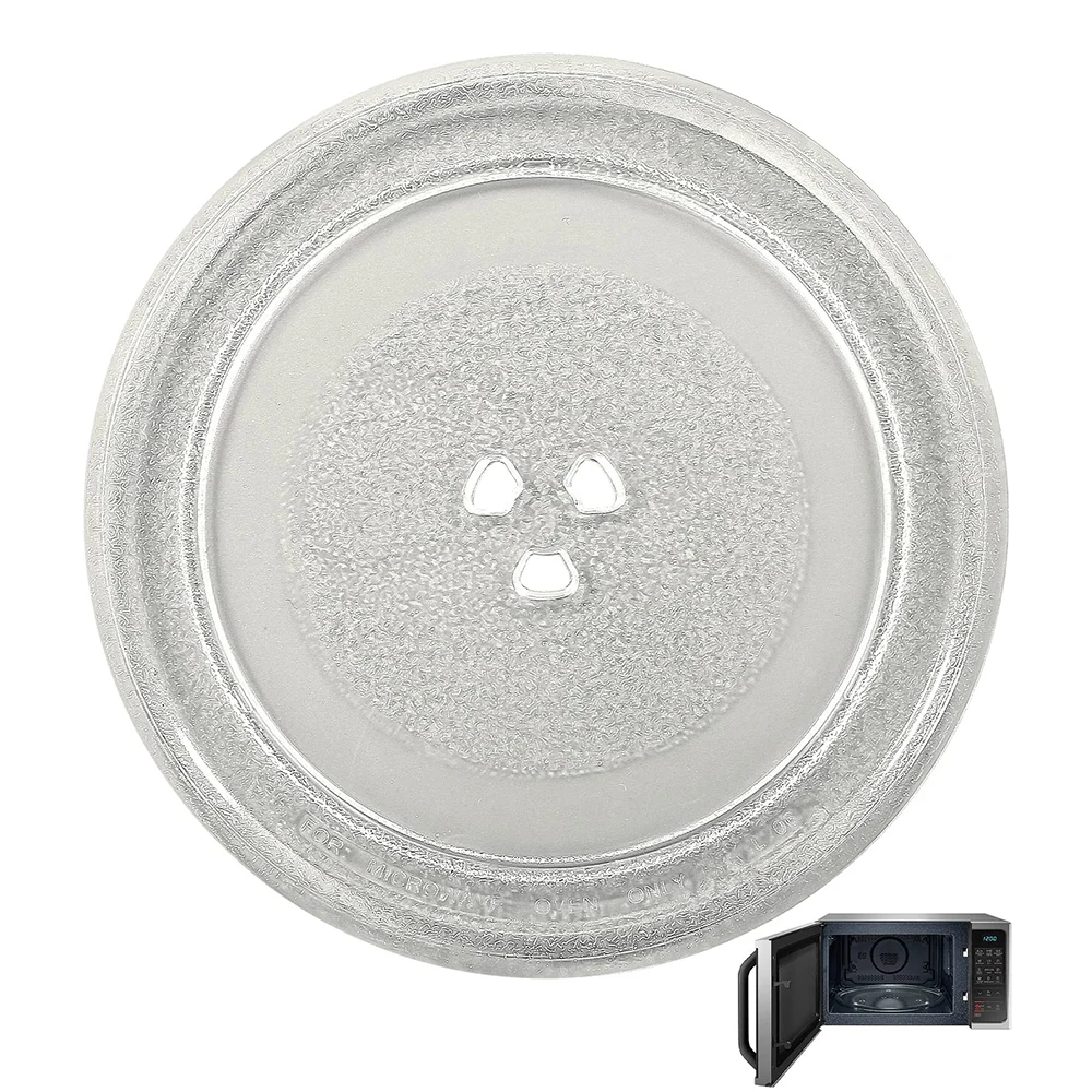 Placa giratoria de vidrio para microondas, placa giratoria Universal de 9,6 "con 3 dispositivos, 245mm