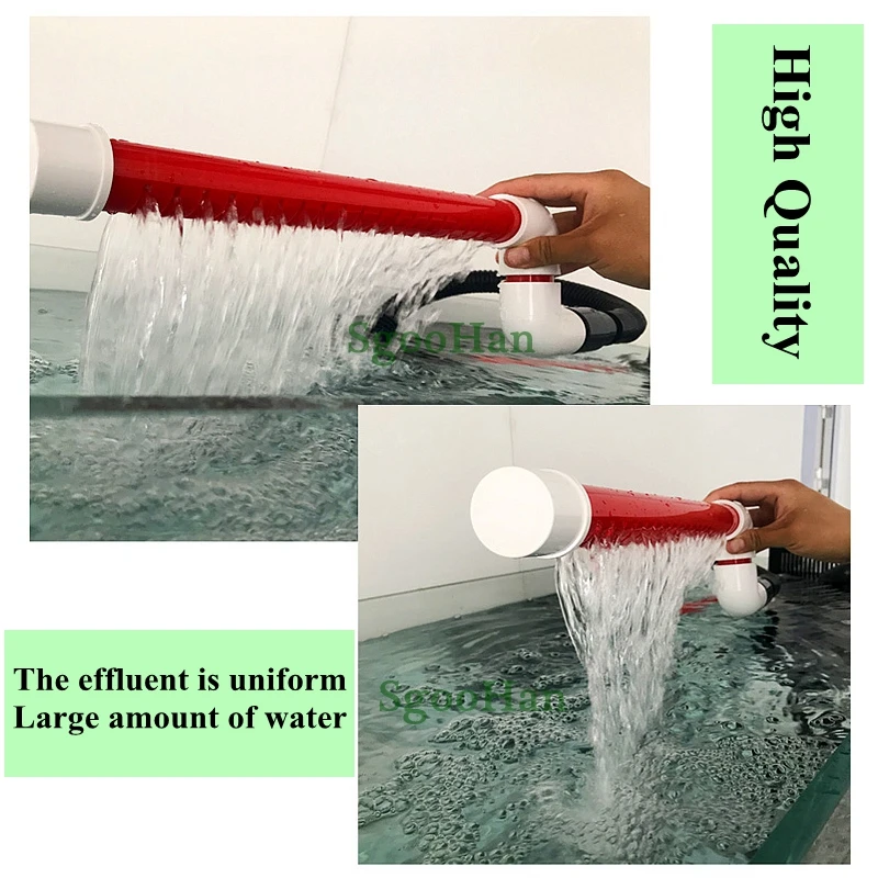 Tubo de aireación de tanque de peces de acuario de PVC OD 20 ~ 50mm jardín goteo de agua Downcomer Cess-Pipe filtro accesorios drenaje Deluge tubo de lluvia