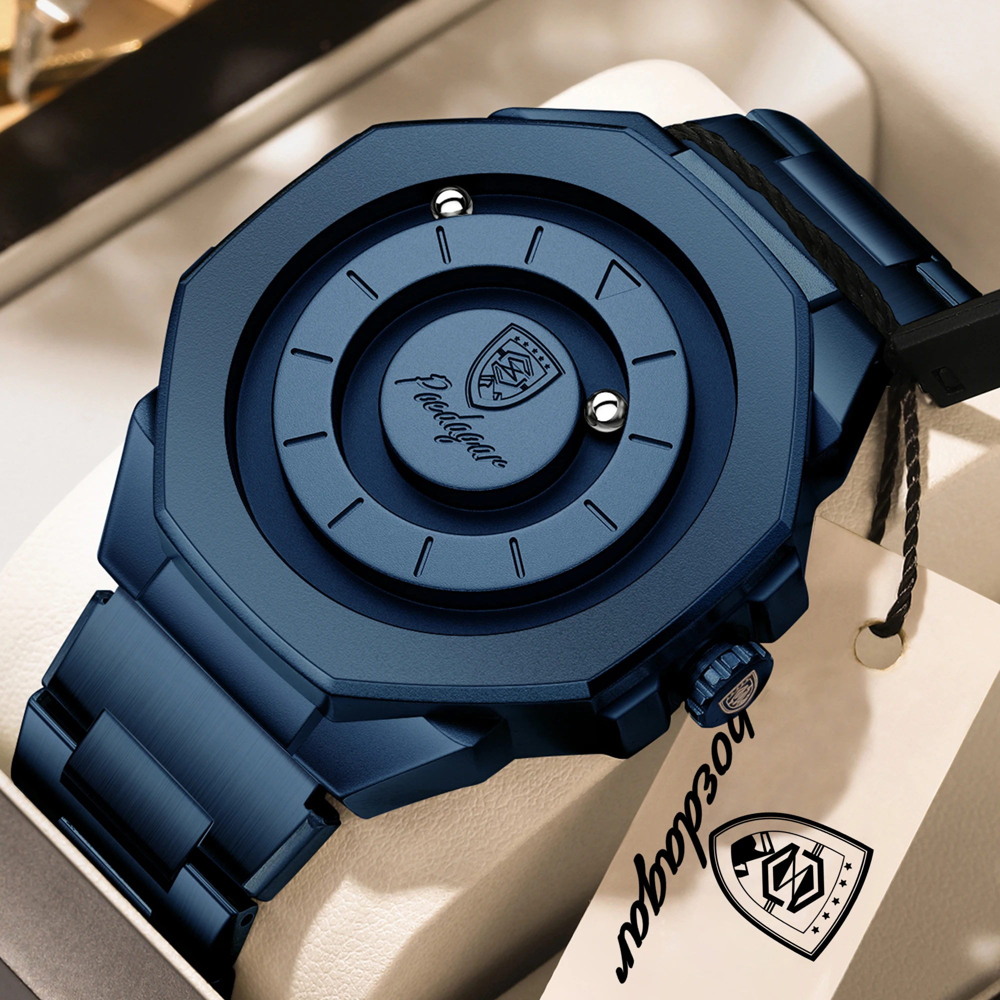 Reloj de Pulsera POEDAGAR para Hombre, Diseño Creativo, a la Moda, Resistente al Agua, de Acero Inoxidable, Reloj de Cuarzo, Nuevo Reloj de Negocios para Hombre, Reloj Hombre