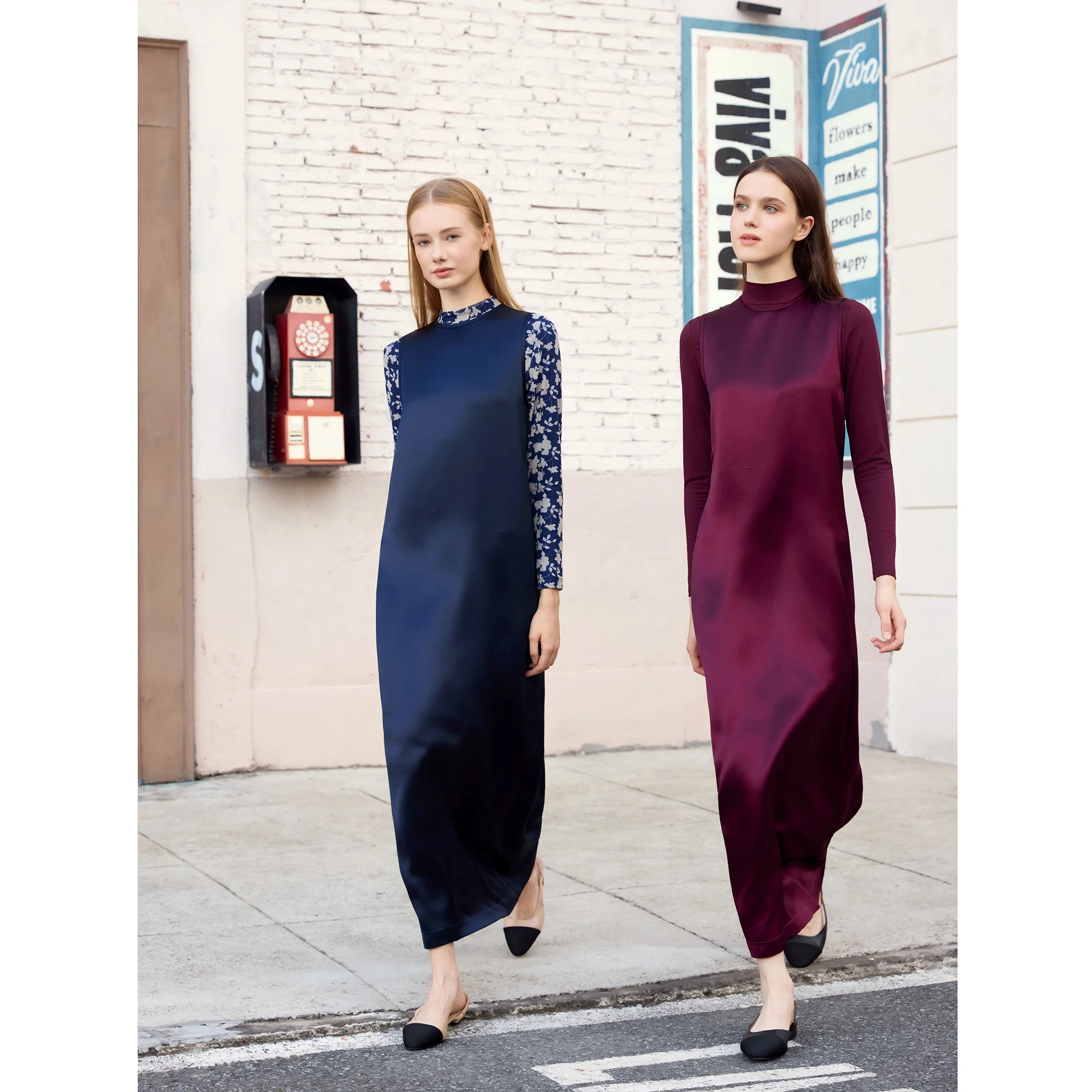AP mujeres 2026 Otoño e Invierno nueva camisa Modal de malla estampada y tela de acetato de alta calidad Maxi vestido chaleco tejido para mujer