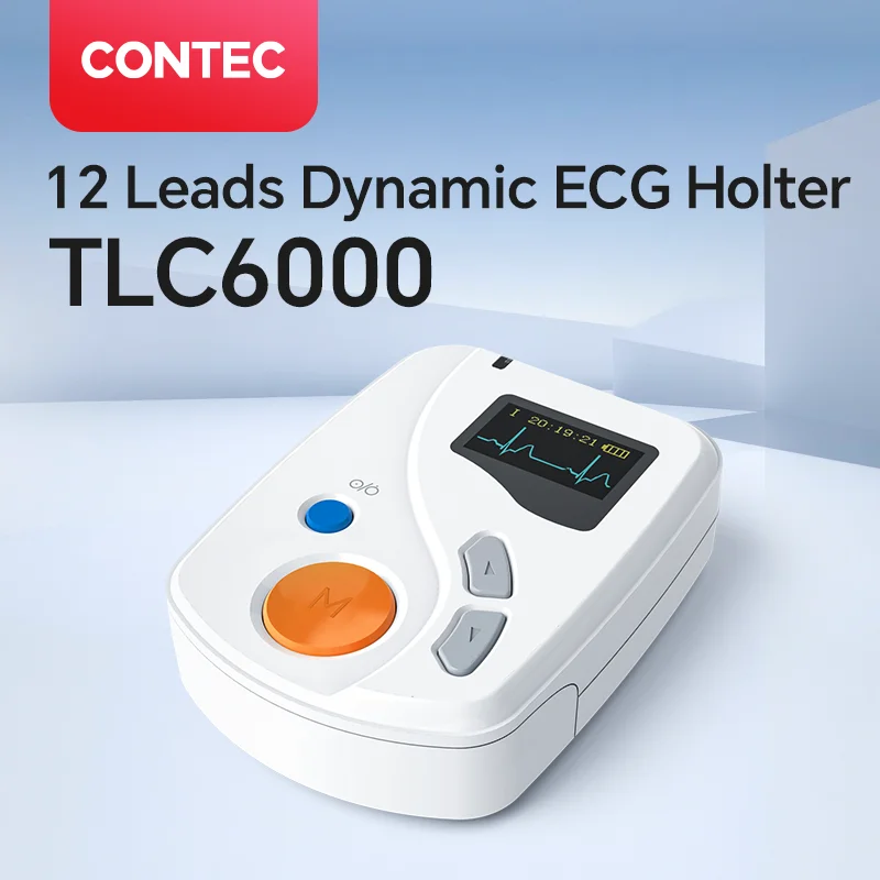 TLC6000 Sistema de grabadora analizador dinámico Holter ECG de 12 derivaciones y 24 horas, usb pc sw, portátil