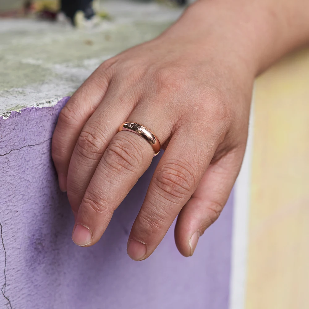 Anillos magnéticos de cobre puro Vinterly para mujeres y hombres, brazalete abierto con energía saludable de 6mm, joyería ajustable, imán alto redimensionable