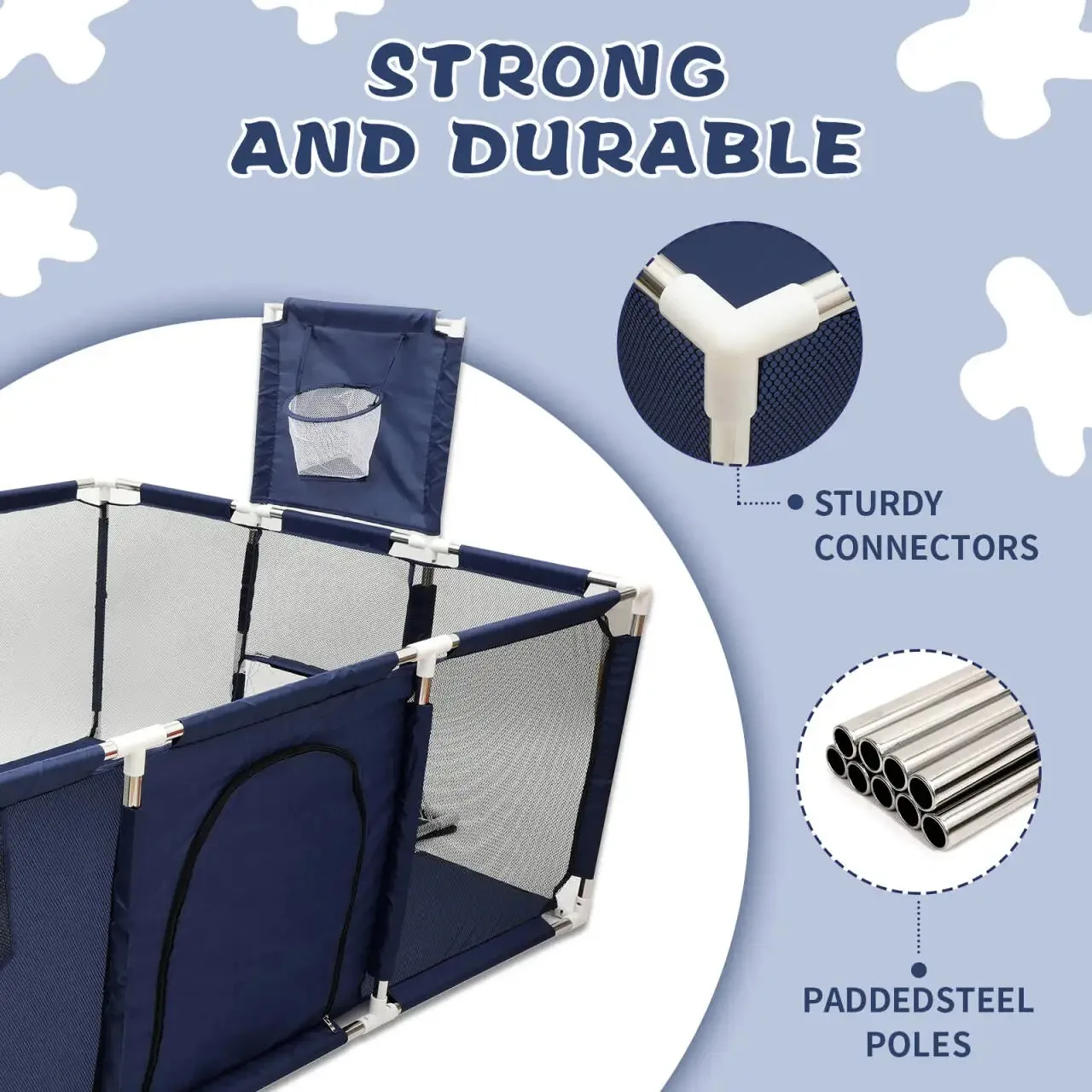 IMBABY-cartel para bebé, parque infantil interior para bebé, parque infantil grande para niños, barrera protectora de seguridad, valla, parque infantil impermeable
